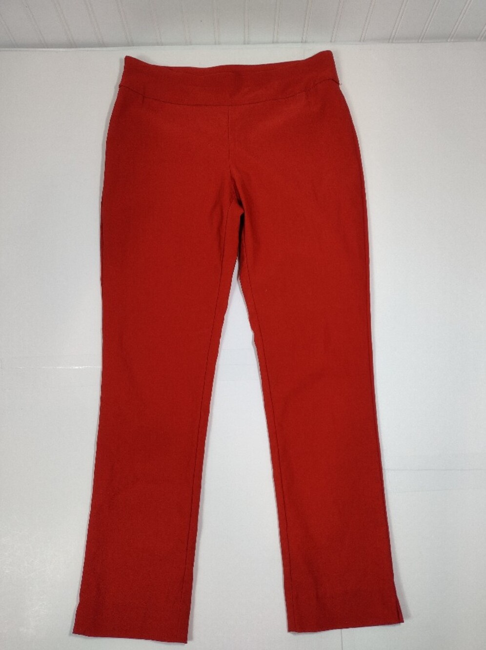 Chico's Slim Ponte Pants in Bright Red Stretchy (00P) - Picture 6 of 14